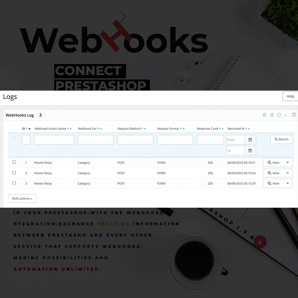 Webhooks Prestashop Module