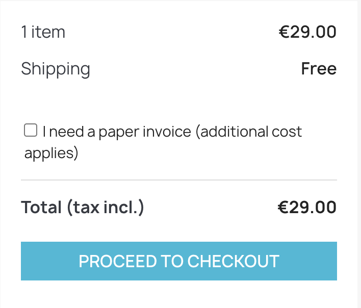 Paper Invoice Fee Prestashop