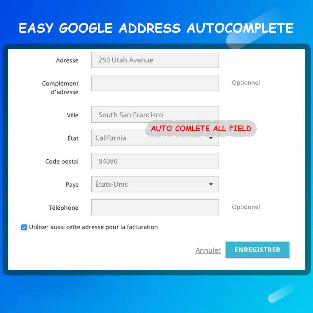 Module Prestashop Google Address Autocomplete