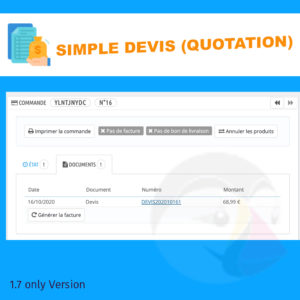 Module prestashop Simple Devis