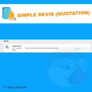 Module prestashop Simple Devis