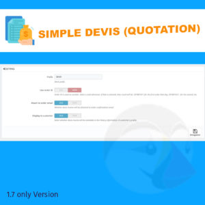 Module prestashop Simple Devis