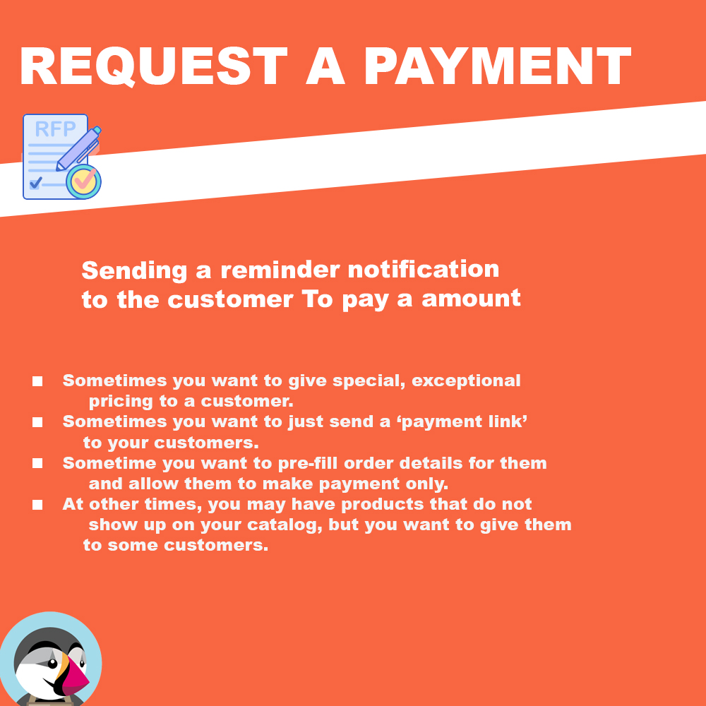 Module Request a payment prestashop