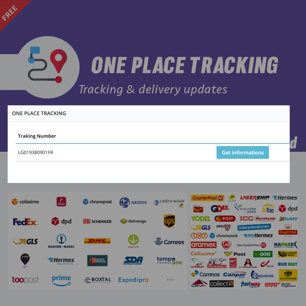 ONE PLACE Shipping TRACKING Module Prestashop