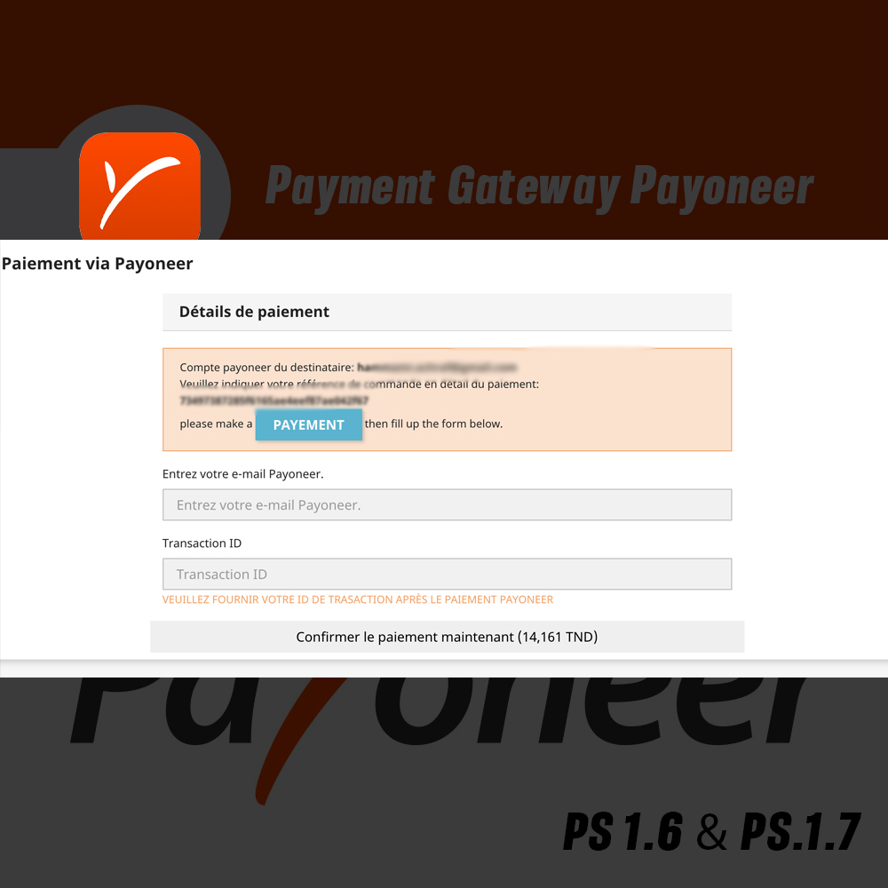 Payoneer Payment Gateway for Prestashop