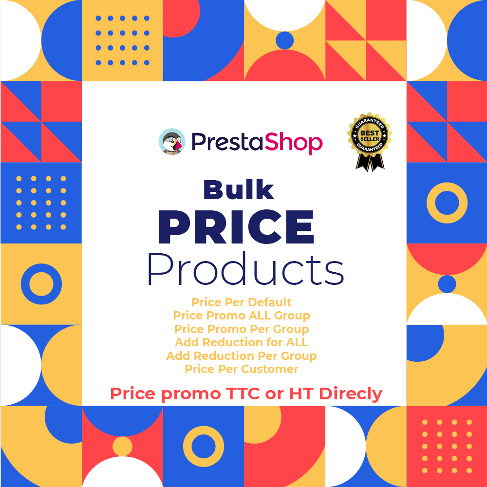 Bulk price Products Prestashop