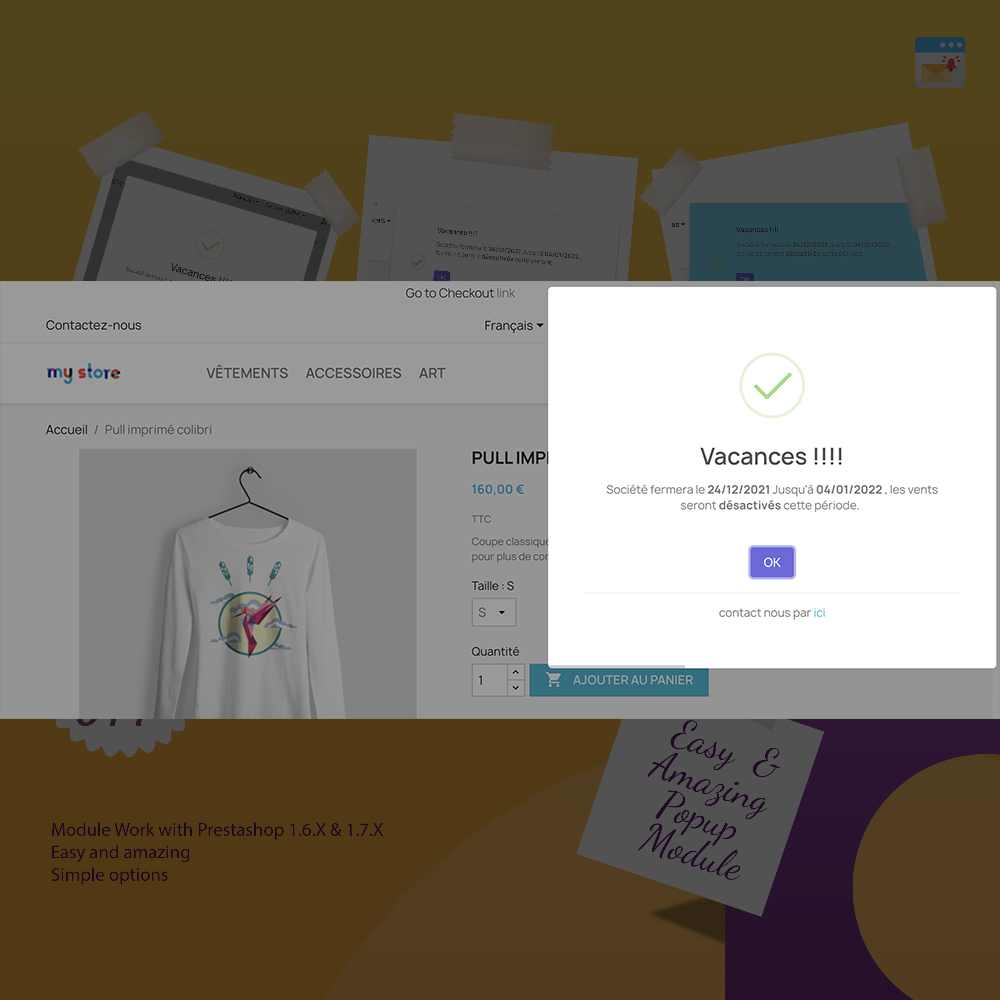 Sweet Popup Module Prestashop