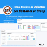 Enable Disable Tax Calculation per Customer or Group Prestashop