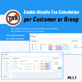 Enable Disable Tax Calculation per Customer or Group