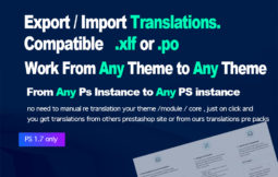 Import Export Translations .po or .xlf Prestashop import translations template