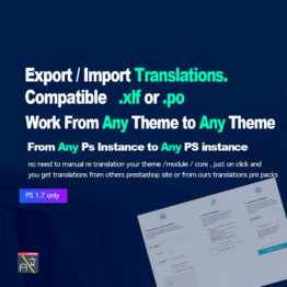 Import Export Translations .po or .xlf Prestashop