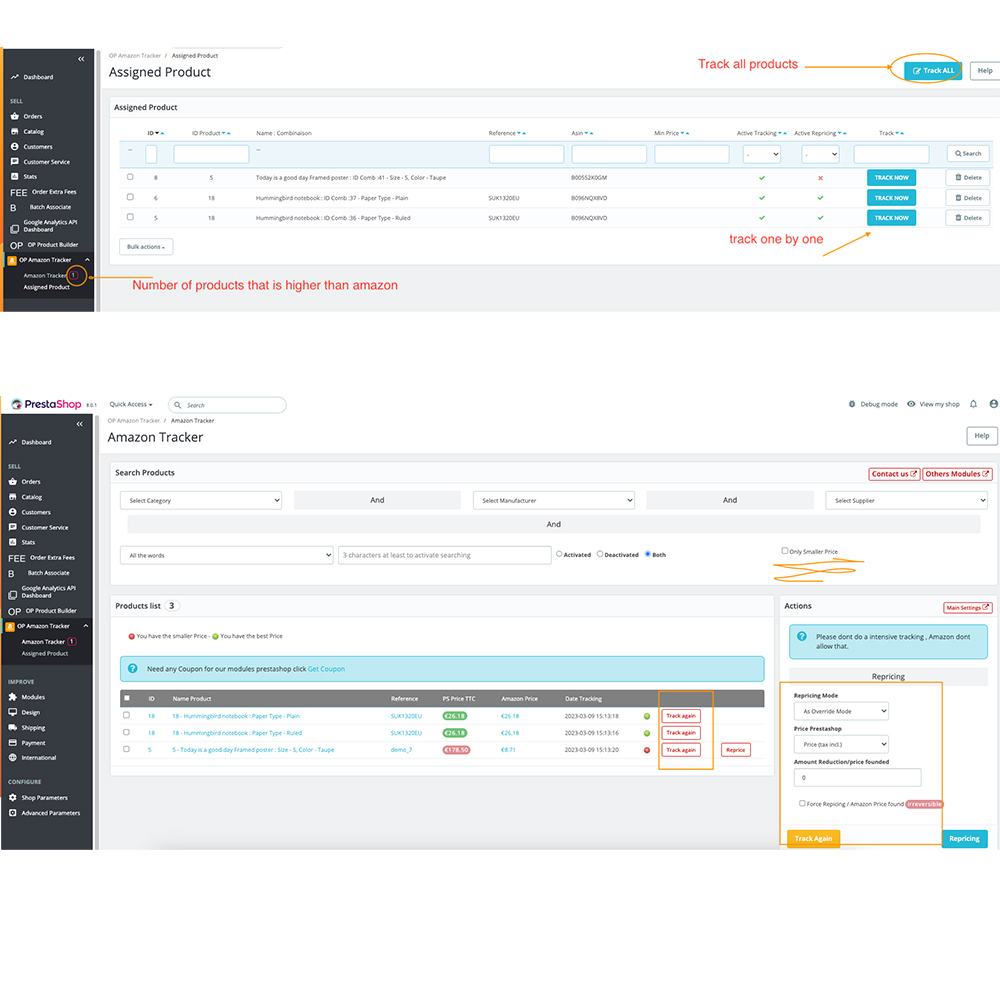 Amazon Price Tracker Prestashop