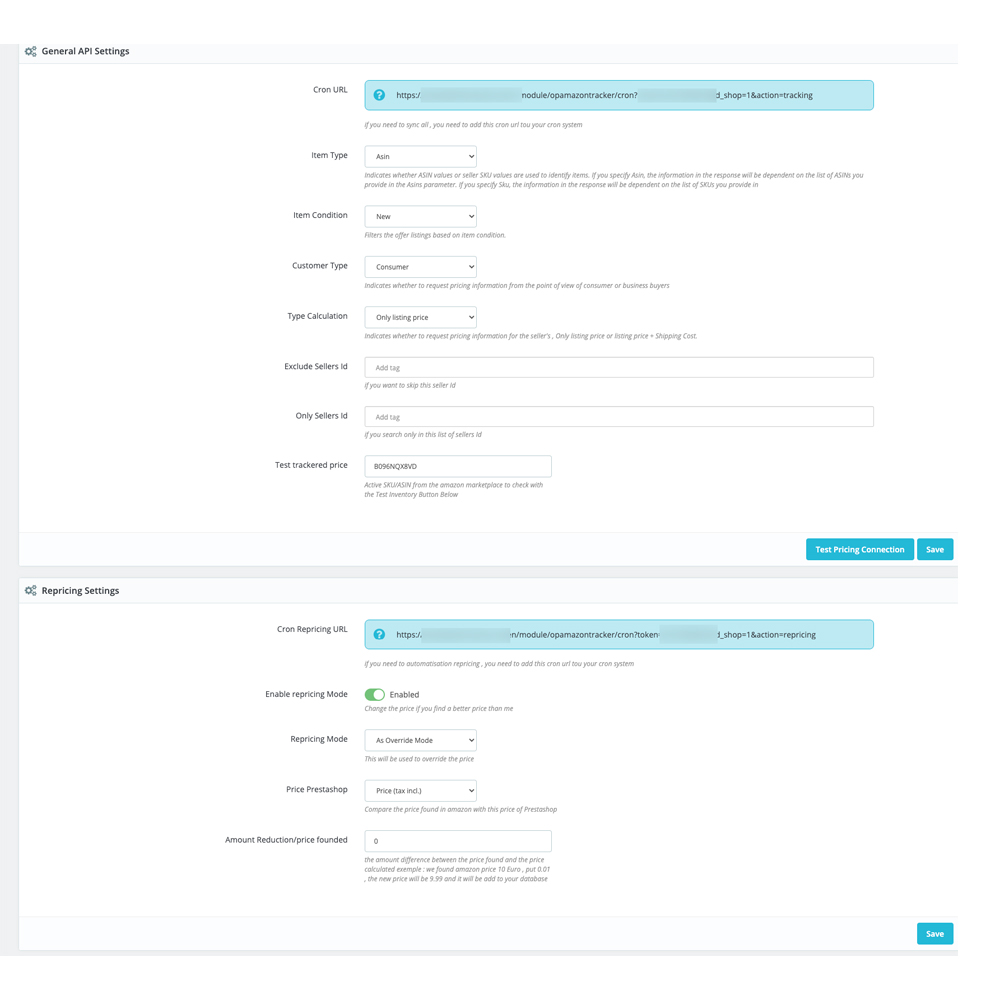 Amazon Price Tracker Prestashop