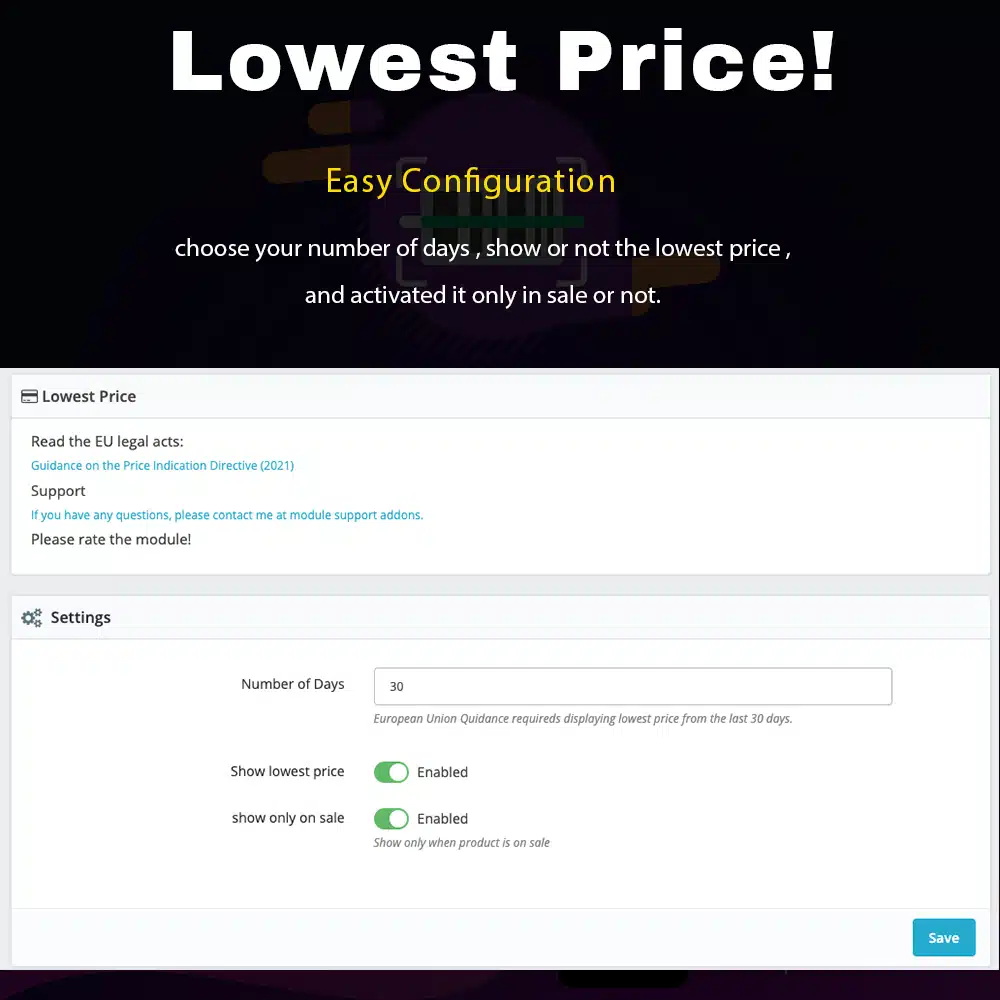 Lowest Price Prestashop Module